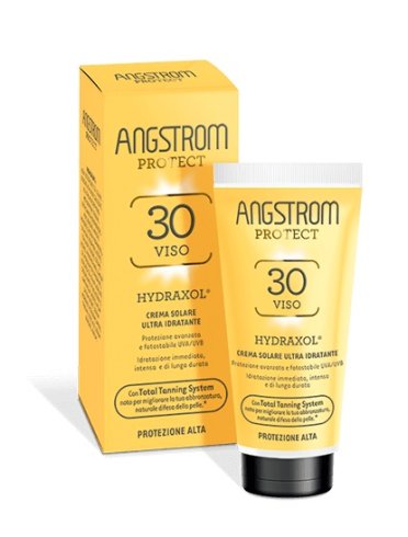 Angstrom protect hydraxol - crema solare viso ultra idratante con protezione alta spf 30 - 50 ml