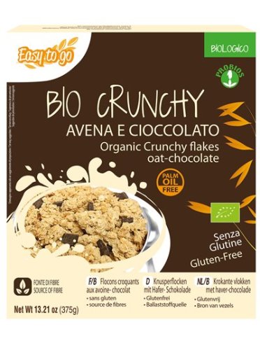 Easy to go bio crunchy avena e cioccolato 375 g
