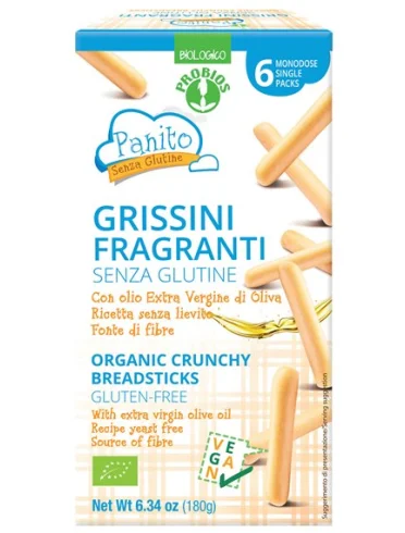 Panito grissini fragranti senza glutine 180 g Panito grissini fragranti senza glutine 180 g
