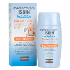 Isdin Fotoprotector Fusion Fluid Mineral Baby - Crema Solare Pediatrica con Protezione Molto Alta SPF 50+ - 50 ml