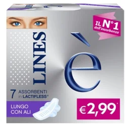 Lines é - Assorbenti Lunghi con Ali - 7 Pezzi