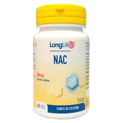LongLife NAC 500 mg - Integratore di Cisteina - 60 Capsule Vegetali