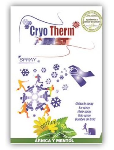 Cryo therm fast ghiaccio spray all'arnica e mentolo per l'applicazione del freddo e crioterapia