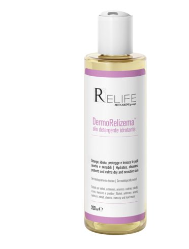 Relife dermorelizema - olio detergente viso e corpo idratante per pelle secca - 200 ml