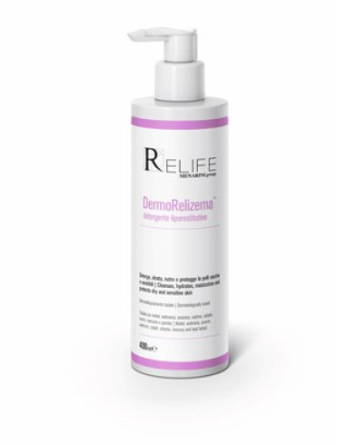 Relife dermorelizema - detergente viso e corpo liporestitutivo per pelle secca - 400 ml