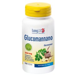 LongLife Glucomannano 500 mg - Integratore per l'Equilibrio del Peso - 100 Capsule Vegetali