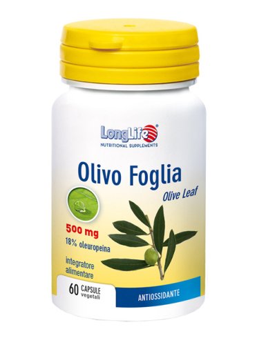 Longlife oliva foglia 500 mg - integratore antiossidante - 60 capsule