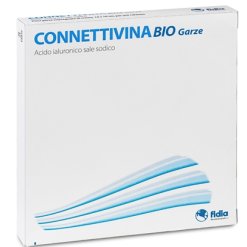 Connettivina Bio - Garza Sterile con Acido Ialuronico per Medicazione - Misura 10 x 10 cm - 10 Pezzi
