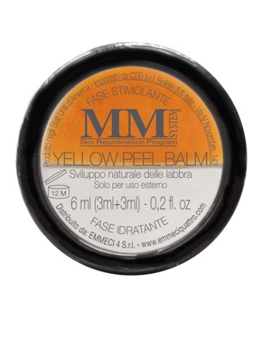 Mm system yellow peel balm dischetto sviluppo naturale labbra 3 ml + 3 ml