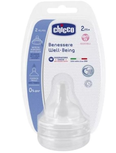 Chicco tettarella well being 2 mesi+ adj silicone 2 pezzi Chicco tettarella well being 2 mesi+ adj silicone 2 pezzi