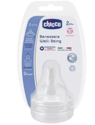 Chicco tettarella well being 2 mesi+ adj silicone 2 pezzi Chicco tettarella well being 2 mesi+ adj silicone 2 pezzi