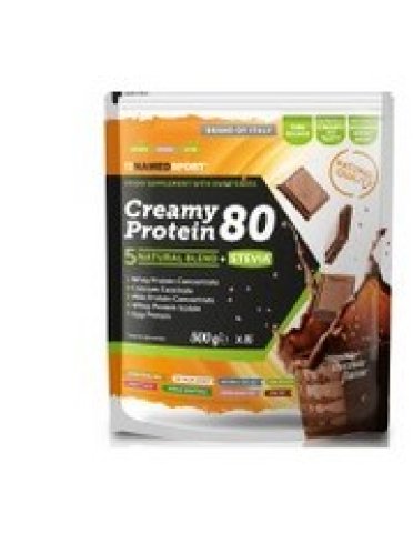Named sport creamy protein 80 gusto exquisite chocolate - integratore per massa muscolare - 500 g
