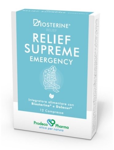 Biosterine relief supreme emergency - integratore per alleviare gli stati di tensione localizzati - 12 compresse