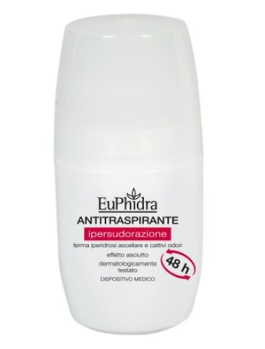 Deodorante in emulsione in flacone roll-on con astuccio euphidra deo rollon antitraspirante 50 ml