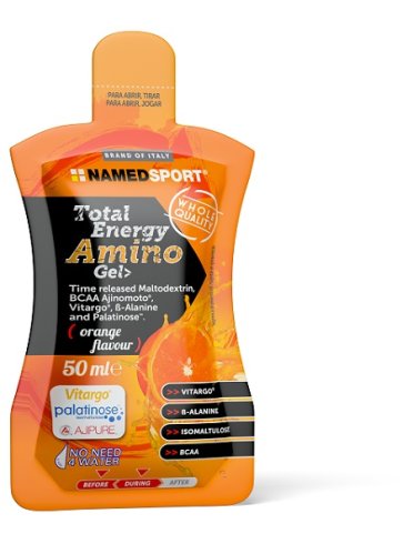 Named sport total energy amino gel - gel energetico di maltodestrine - gusto arancia 50 ml