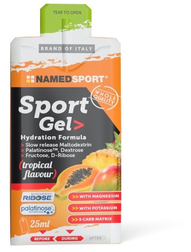 Named sport gel - gel energetico a  base di carboidrati - gusto tropical 25 ml