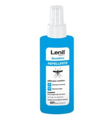 Lenil insetti sensitive emulsione antizanzara in flacone + pompa dispenser 100 ml Lenil insetti sensitive emulsione antizanzara in flacone + pompa dispenser 100 ml