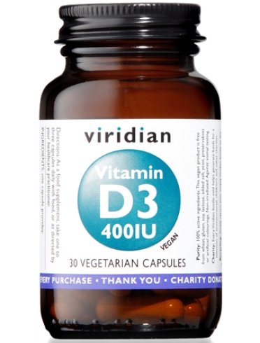 Viridian vitamin d3 400 ui integratore 30 capsule