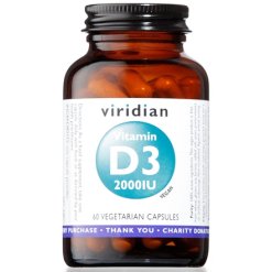 Viridian Vitamin D3 2000 UI Integratore 60 Capsule
