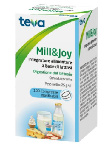 Teva mill&joy - integratore per la digestione del lattosio - 100 compresse masticabili