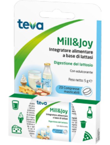 Teva mill&joy - integratore per la digestione del lattosio - 20 compresse masticabili