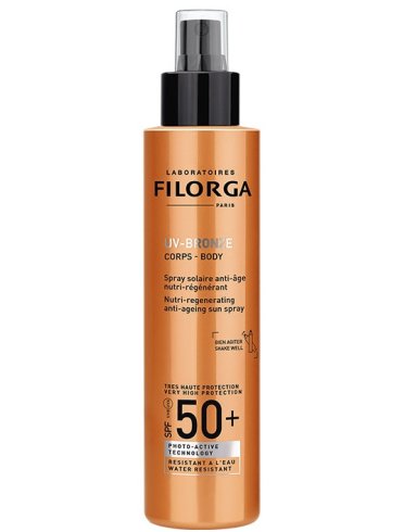 Filorga uv-bronze body - spray solare anti-età con protezione molto alta spf 50+ - 150 ml