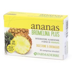 Ananas Bromelina Plus Integratore Drenante e Digestivo 30 Compresse