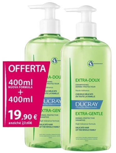Extra delicato shampoo dermoprotettivo 400 ml bipack