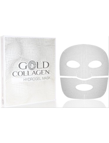 Gold collagen hydrogel mask maschera viso idratante 4 pezzi