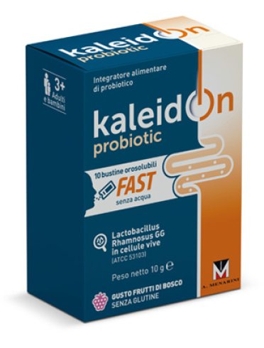 Kaleidon probiotic fast integratore probiotico frutti di bosco 10 bustine