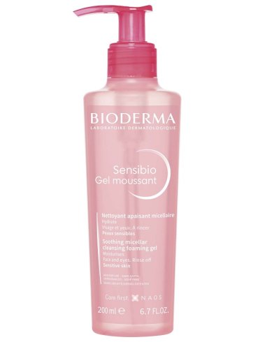Bioderma sensibio gel moussant - gel detergente struccante micellare viso e occhi - 200 ml