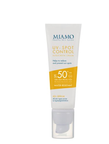 Miamo skin defense uv-spot control sunscreen crema spf 50+ 50 ml aiuta a prevenire e ridurre le macchie solari