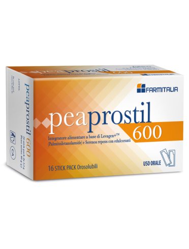 Peaprostil 600 - integratore per la prostata e vie urinarie - 16 bustine orosolubili