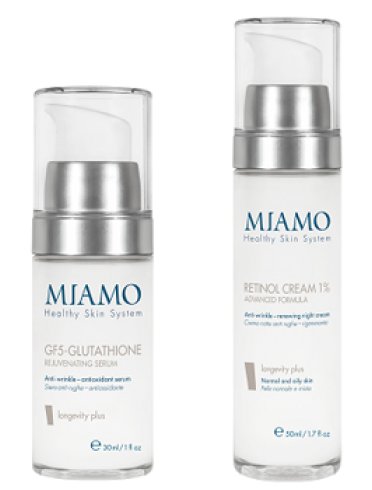 Miamo kit gf5 glutathione rejuvenating serum 30 ml + retinol cream 1% 50 ml