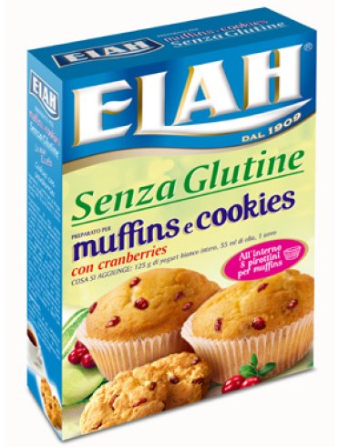 Elah preparato per muffin e cookies con cranberries 190 g
