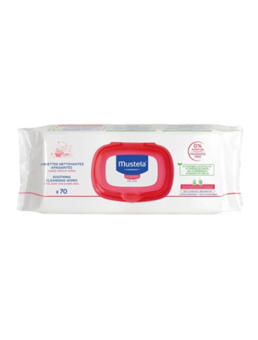 Mustela salviette detergente lenitivo 70 pezzi