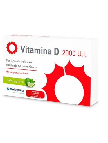 Vitamina d 2000 u.i. - integratore per ossa e sistema immunitario - 84 compresse