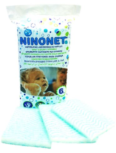 Ninonet spugnetta saponata per bimbi 6 pezzi