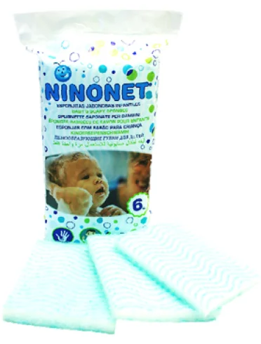 Ninonet spugnetta saponata per bimbi 6 pezzi Ninonet spugnetta saponata per bimbi 6 pezzi