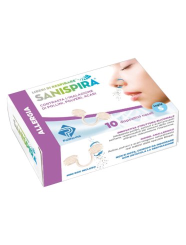 Sanispira allergia dispositivo nasale 10 pezzi taglia m
