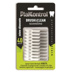 PLAKKONTROL BRUSH & CLEAN CARBON 40 PEZZI