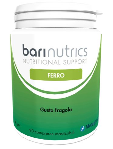 Barinutrics ferro - integratore per la produzione di globuli rossi gusto fragola - 90 compresse