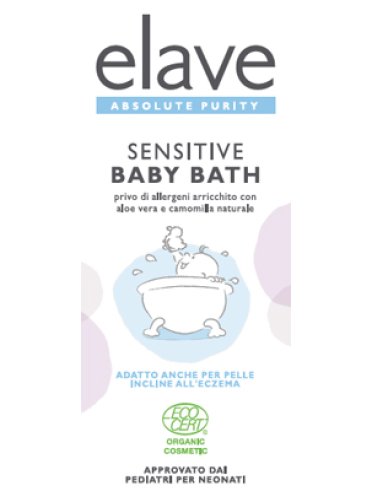Elave baby bath detergente delicato con camomilla e aloe vera biologico 400 ml