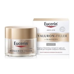 Eucerin Hyaluron-Filler + Elasticity - Crema Viso Notte Ricca Anti-Rughe - 50 ml