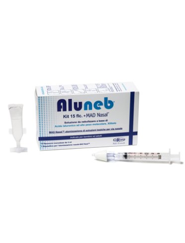 Aluneb kit soluzione isotonica 15 flaconi e atomizzatore nasale mad