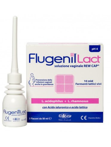 Flugenil lact soluzione vaginale interna a base di fermentilattici 3 flaconi da 50 ml + 3 applicatori monouso