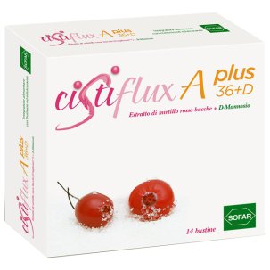 Cistiflux A Plus 36+D - Integratore per Vie Urinarie con D-Mannosio - 14 Bustine
