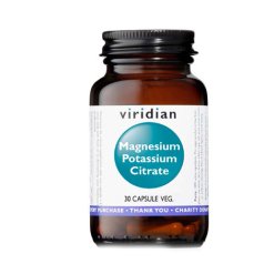 Viridian Magnesium Potassium Citrate Integratore 30 Capsule