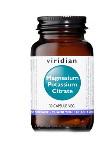 Viridian magnesium potassium citrate integratore 30 capsule