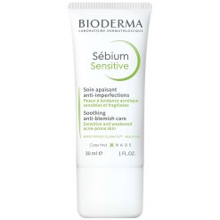 Bioderma Sebium Sensitive - Crema Viso Lenitiva Anti-Imperfezione per Pelle Acneica - 30 ml